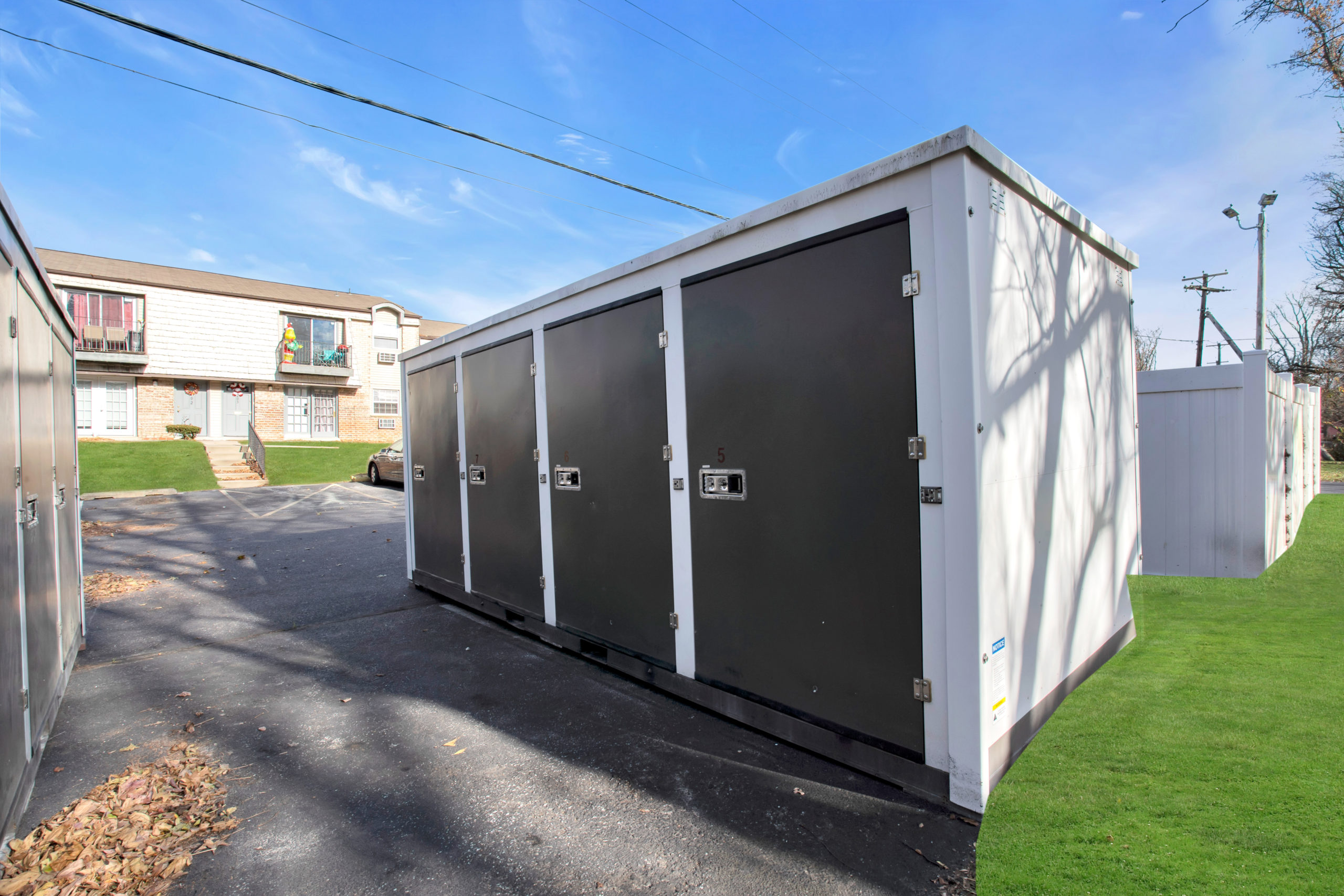 outdoor storage units - max space storage - storage units - black storage units